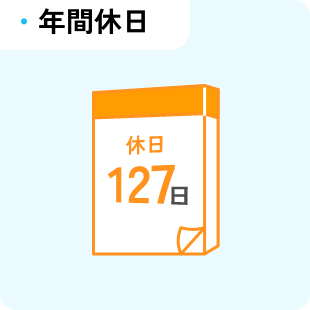 年間休日　休日127日